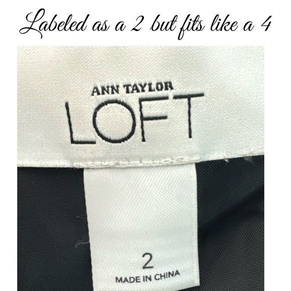 Ann Taylor LOFT Women’s Black Embroidered A Line Skirt Classic Professional Sz S - Picture 11 of 12